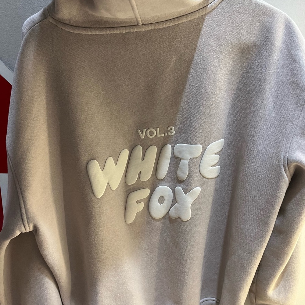 White fox hoodie
